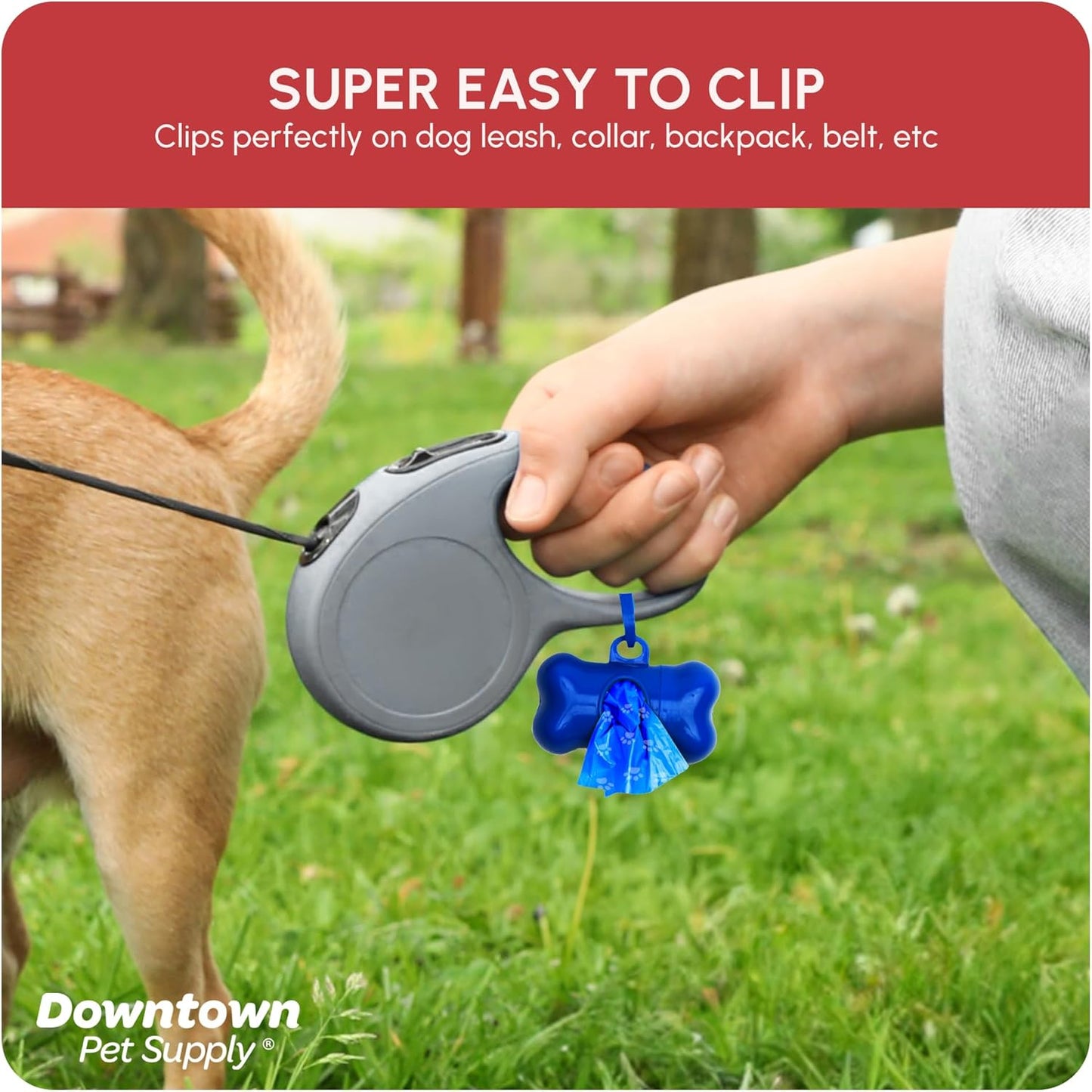 Poop Bags for Dogs with Dispenser, 180 Count - Leak-Proof Dog Waste Bags and Bone