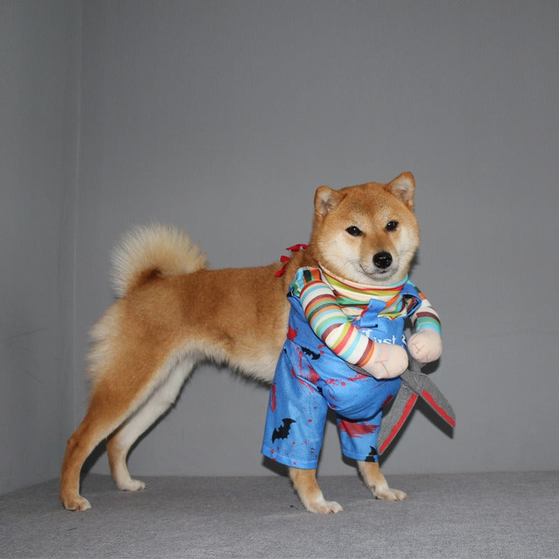 New Pet Dog Halloween Standing Scissor Hands Dog Funny Costume Role Costume