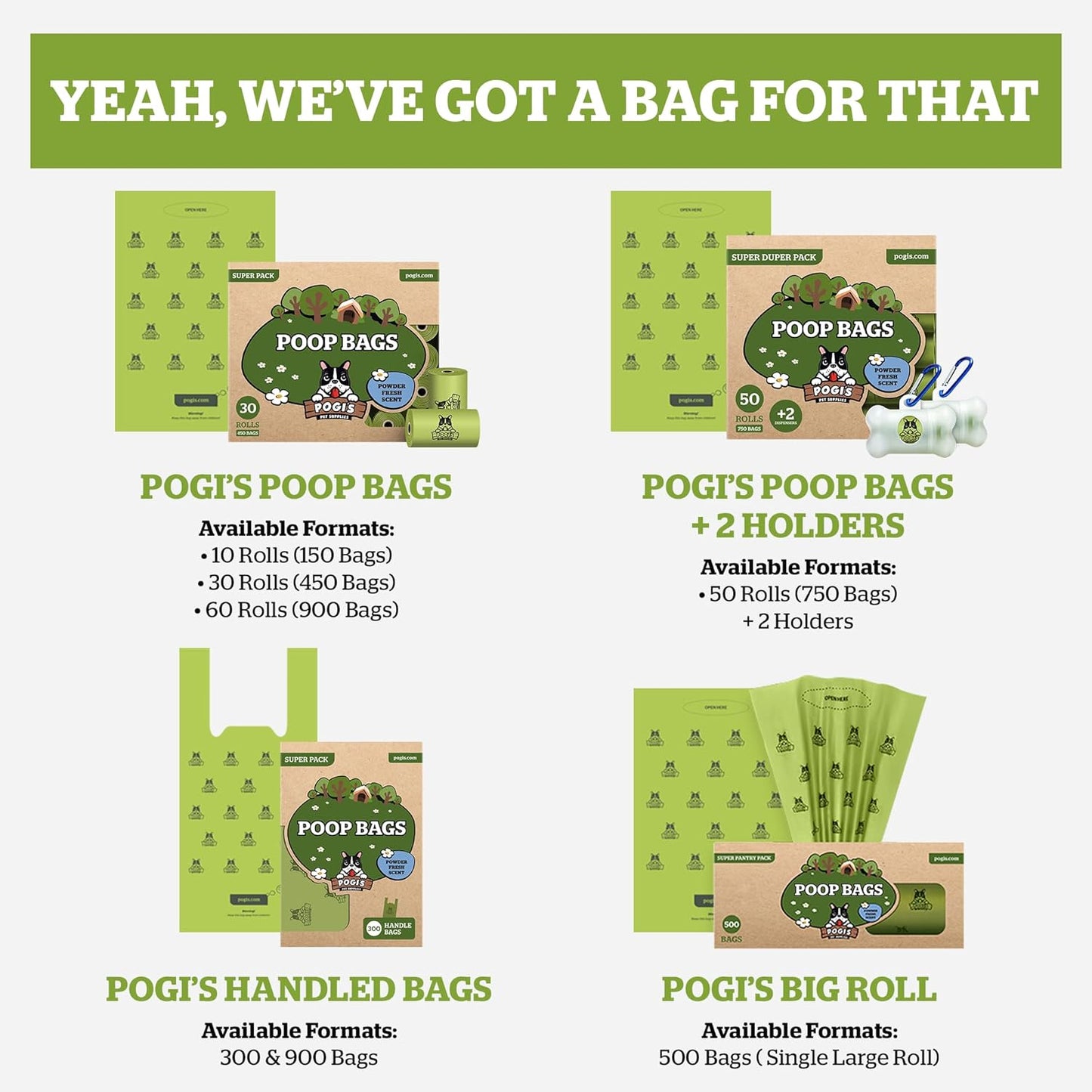 Pogi’S Dog Poop Bags – Leak-Proof & Extra Thick Pet Waste Bags