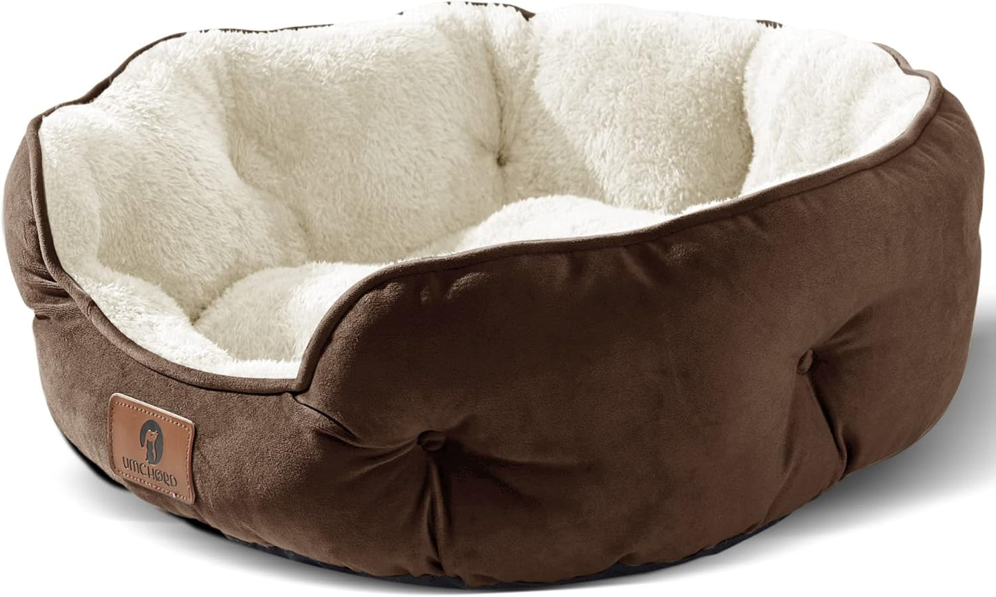 Asvin Small Dog Bed for Small Dogs, Pet Bed for Puppy and Kitty, Water-Resistant Oxford Bottom