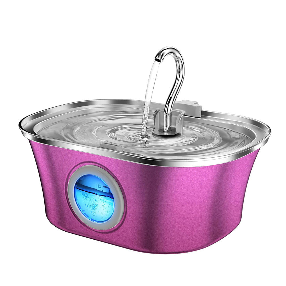 3.2L Cat Water Fountain With Water Level Window,Stainless Steel Automatic Pet Water Fountain,Dog Water Dispenser Durable USB