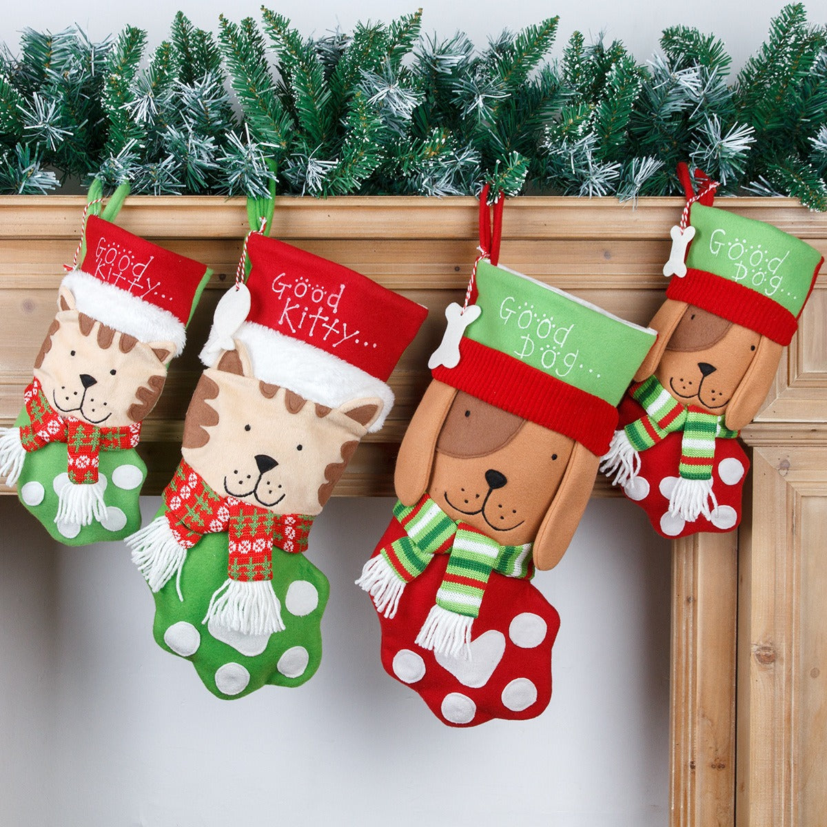 New Christmas Decoration Pendant Cat Claw Pet Candy Bag Gift Bag Cat Dog Christmas Socks Gift Bag
