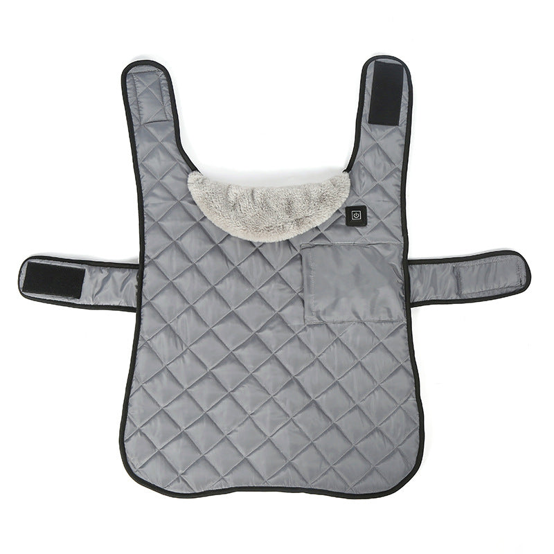 Heated Pet Clothing - New Fashion Warm Dog Cotton Jacket with Short Rabbit Fur