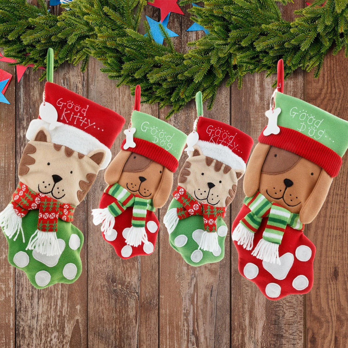 New Christmas Decoration Pendant Cat Claw Pet Candy Bag Gift Bag Cat Dog Christmas Socks Gift Bag