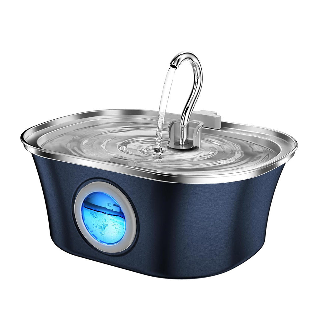 3.2L Cat Water Fountain With Water Level Window,Stainless Steel Automatic Pet Water Fountain,Dog Water Dispenser Durable USB