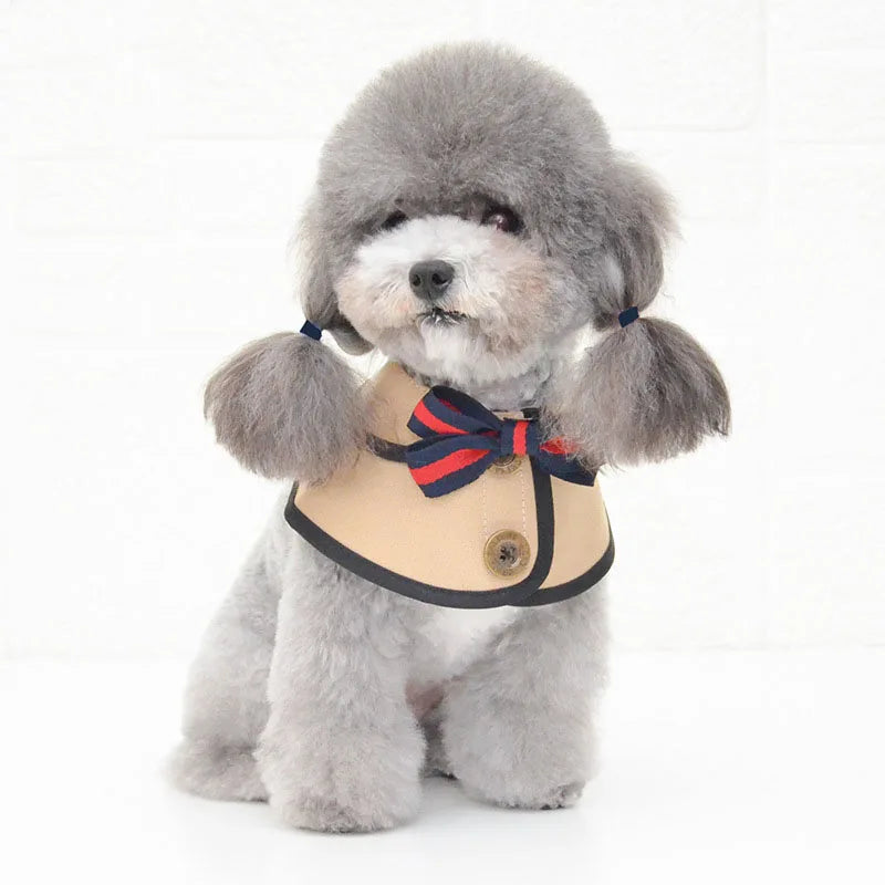 Dog Bibs with Bow Tie,Fake Collar, Bandana, Small Dogs, Puppy, Cat, Gentleman Style, Accessory for Christmas, New Year, 6 Colors