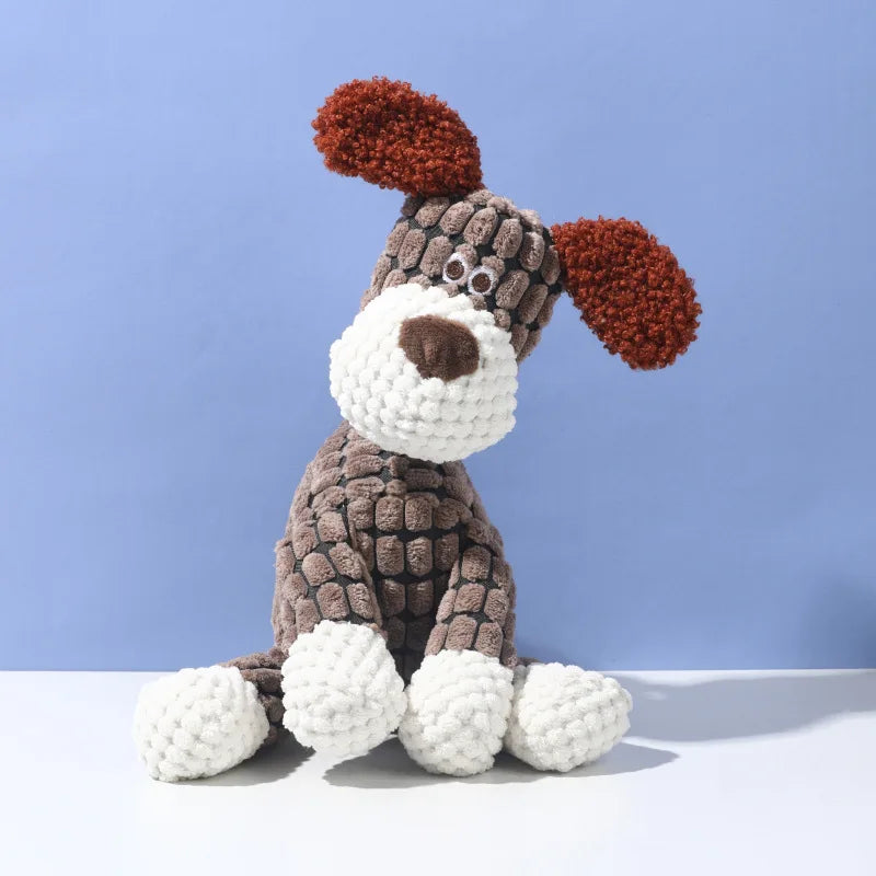 Funny Pet Toy Donkey Shape Corduroy Chew Toys for Dogs Puppy Squeaker Squeaky Plush Bone Molar Dog Toy Training Things for dogs
