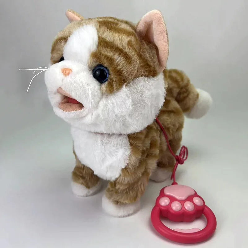 Robot Dog Interactive Sound Control Cat Lick Tongue Electronic Plush Puppy Toys Talk Bark Sing Song Music Animal For Kid Gifts