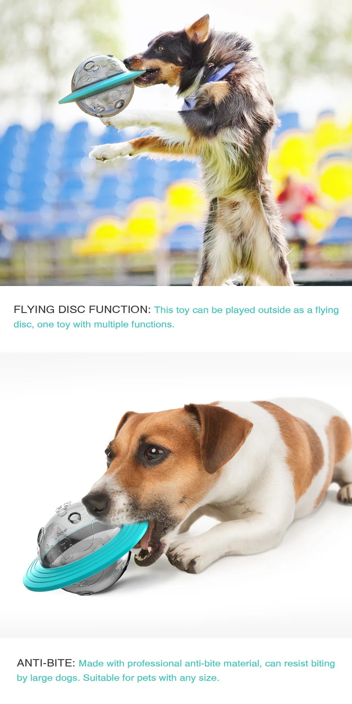 Dog Interactive Food Leaking Dispensing Treat Ball For Small Large Dogs Training Toy Puppy Slow Feed Dachshund Toy