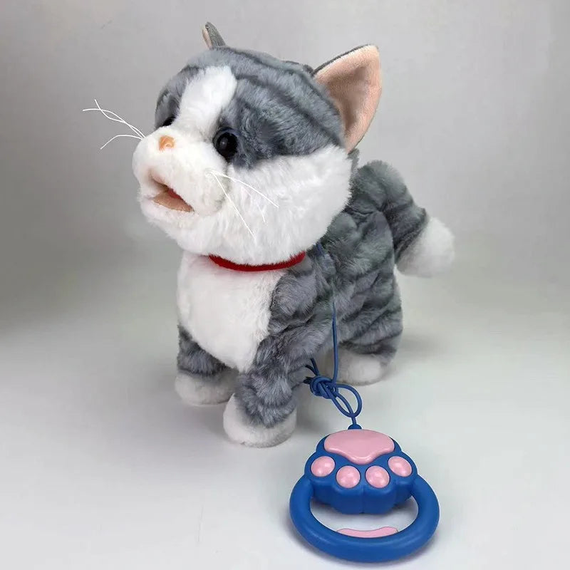 Robot Dog Interactive Sound Control Cat Lick Tongue Electronic Plush Puppy Toys Talk Bark Sing Song Music Animal For Kid Gifts