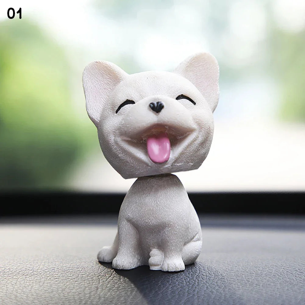 New Shaking Head Dog Ornament Cute Nodding Decoration Gift Car Interior Resin Dog Decoration