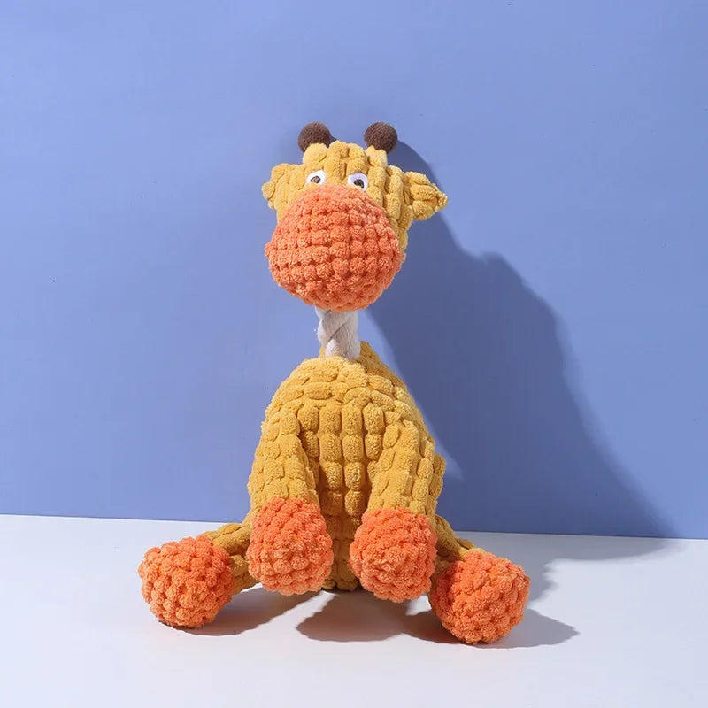 Funny Pet Toy Donkey Shape Corduroy Chew Toys for Dogs Puppy Squeaker Squeaky Plush Bone Molar Dog Toy Training Things for dogs