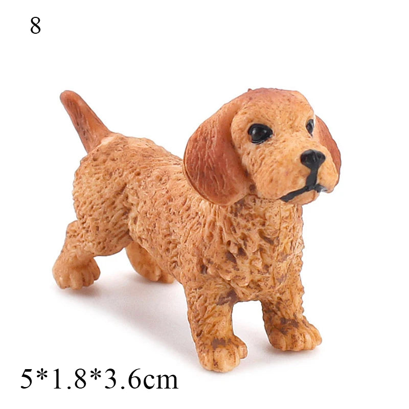Car Dashboard Dog Toys Accessories Decorate Exquisite Mini Resin Doll Ornament Dog Figurine Bonsai Decoration Miniature Dog