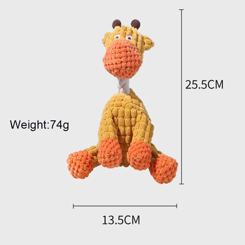 Funny Pet Toy Donkey Shape Corduroy Chew Toys for Dogs Puppy Squeaker Squeaky Plush Bone Molar Dog Toy Training Things for dogs