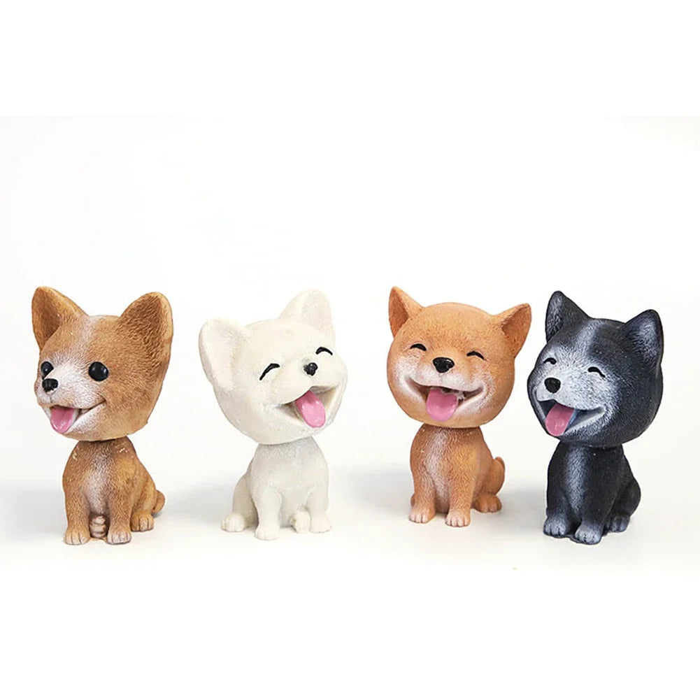 New Shaking Head Dog Ornament Cute Nodding Decoration Gift Car Interior Resin Dog Decoration