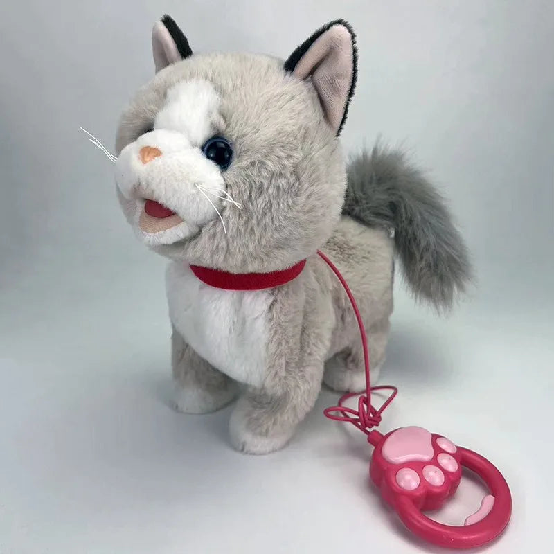 Robot Dog Interactive Sound Control Cat Lick Tongue Electronic Plush Puppy Toys Talk Bark Sing Song Music Animal For Kid Gifts