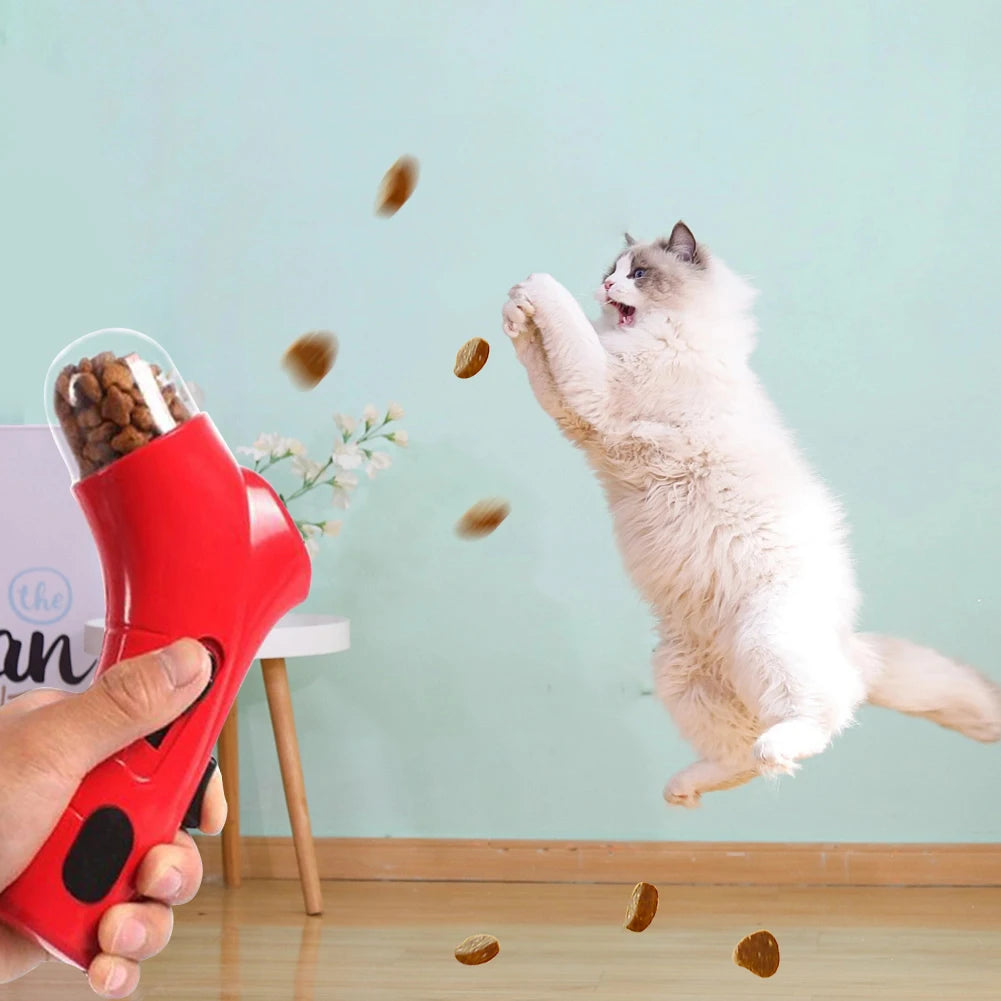 Dog Food Training Equipment Portable Interactive Treat Pet Food Dispenser Launcher Gun Pet Snack Feeder Tool Pets Supplies