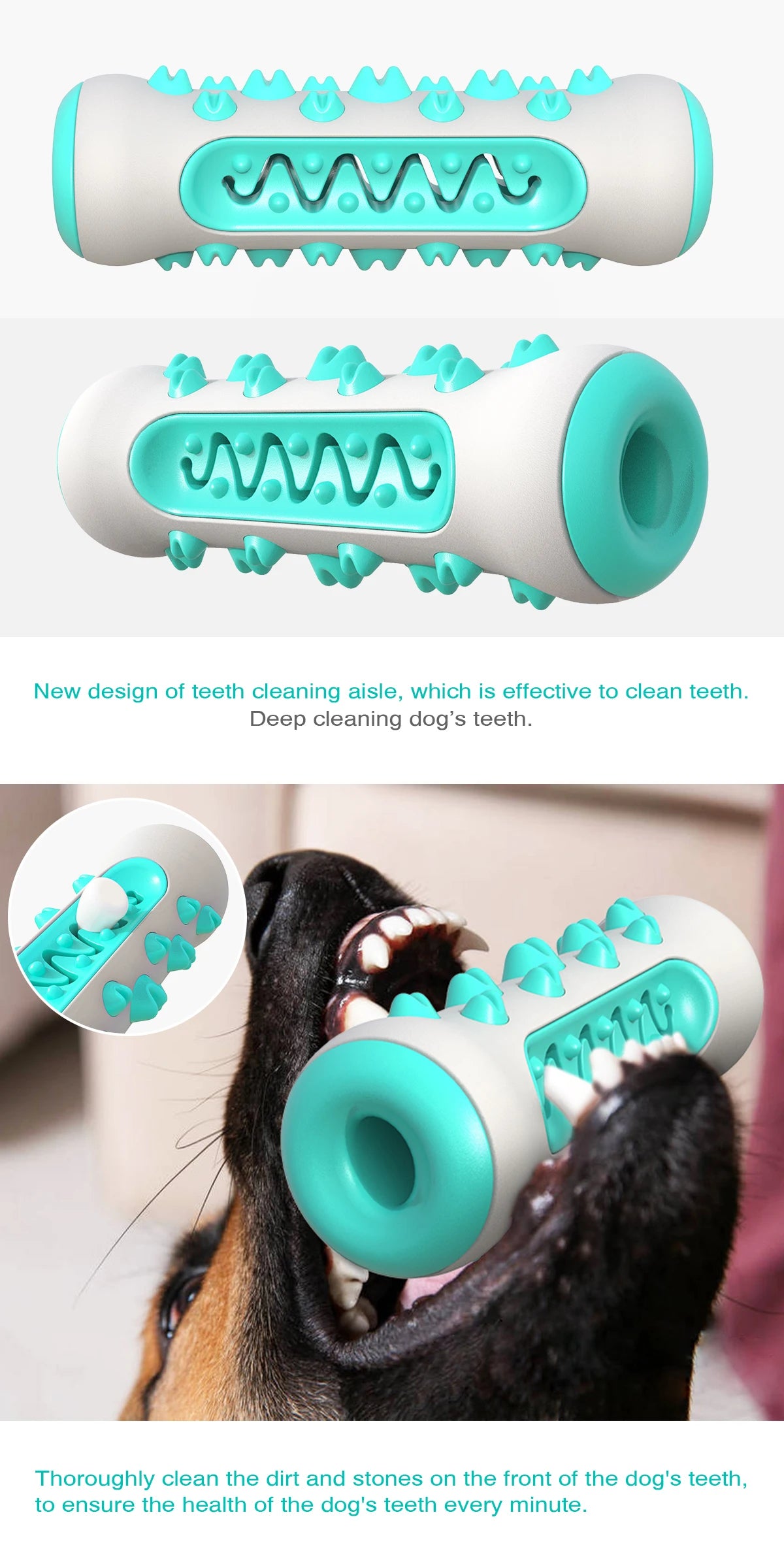 Dog Chew Toy for Large Small Dogs Pet Food Feeder Treat Dispenser Tooth Clean Interactive Training Toy Bulldog Labrador Supplies