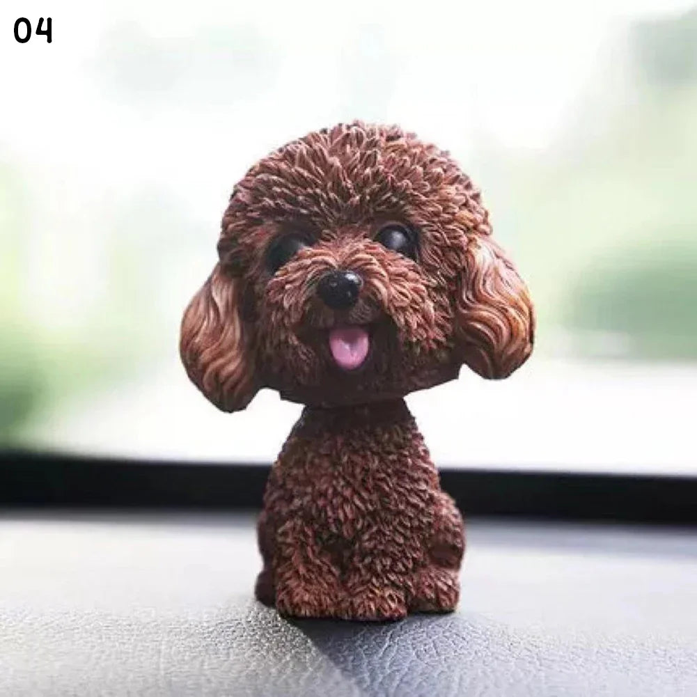 New Shaking Head Dog Ornament Cute Nodding Decoration Gift Car Interior Resin Dog Decoration