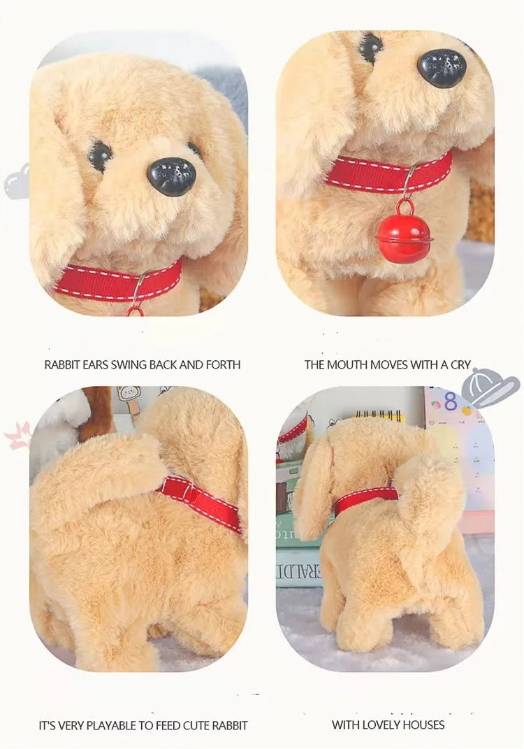 Baby Toy Dogs That Walks and Barks Tail Wagging Plush Interactive Electronic Pets Puppy Montessori Toys for Girls Toddlers Kids