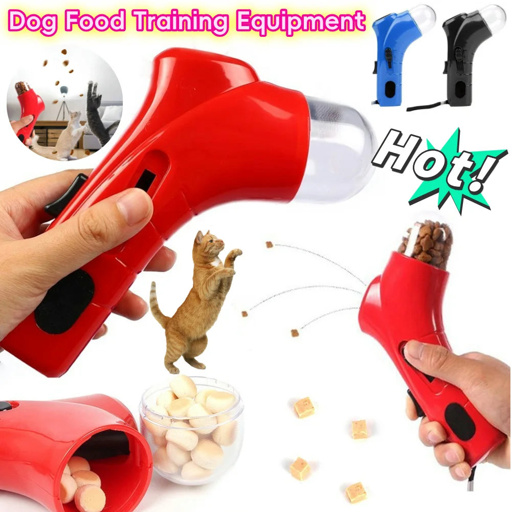 Dog Food Training Equipment Portable Interactive Treat Pet Food Dispenser Launcher Gun Pet Snack Feeder Tool Pets Supplies