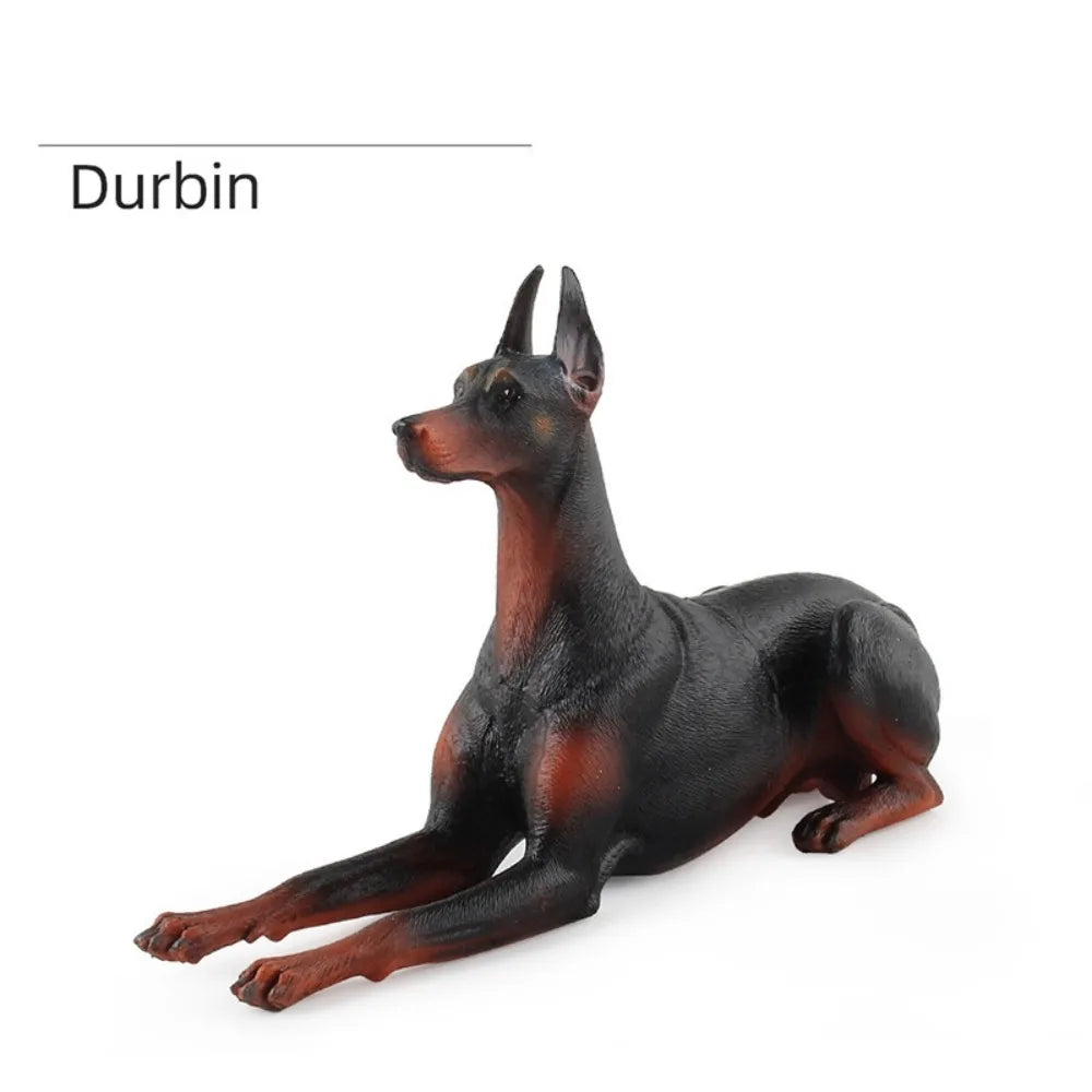 Children Educational Toys Simulation Dog Figurine Realistic Bulldog Miniature Animal Model Doberman Dachshund Home Decor