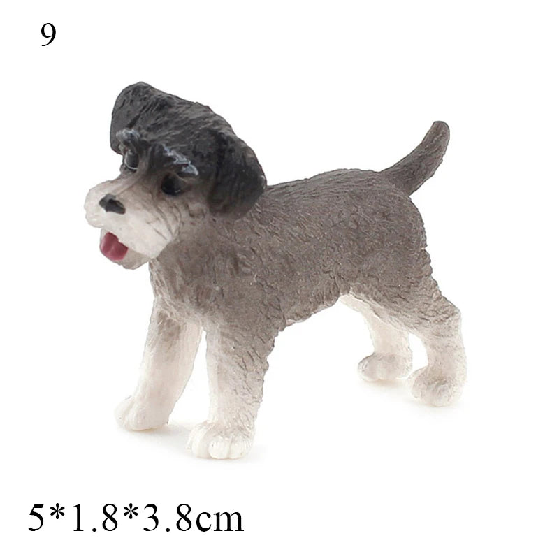 Car Dashboard Dog Toys Accessories Decorate Exquisite Mini Resin Doll Ornament Dog Figurine Bonsai Decoration Miniature Dog