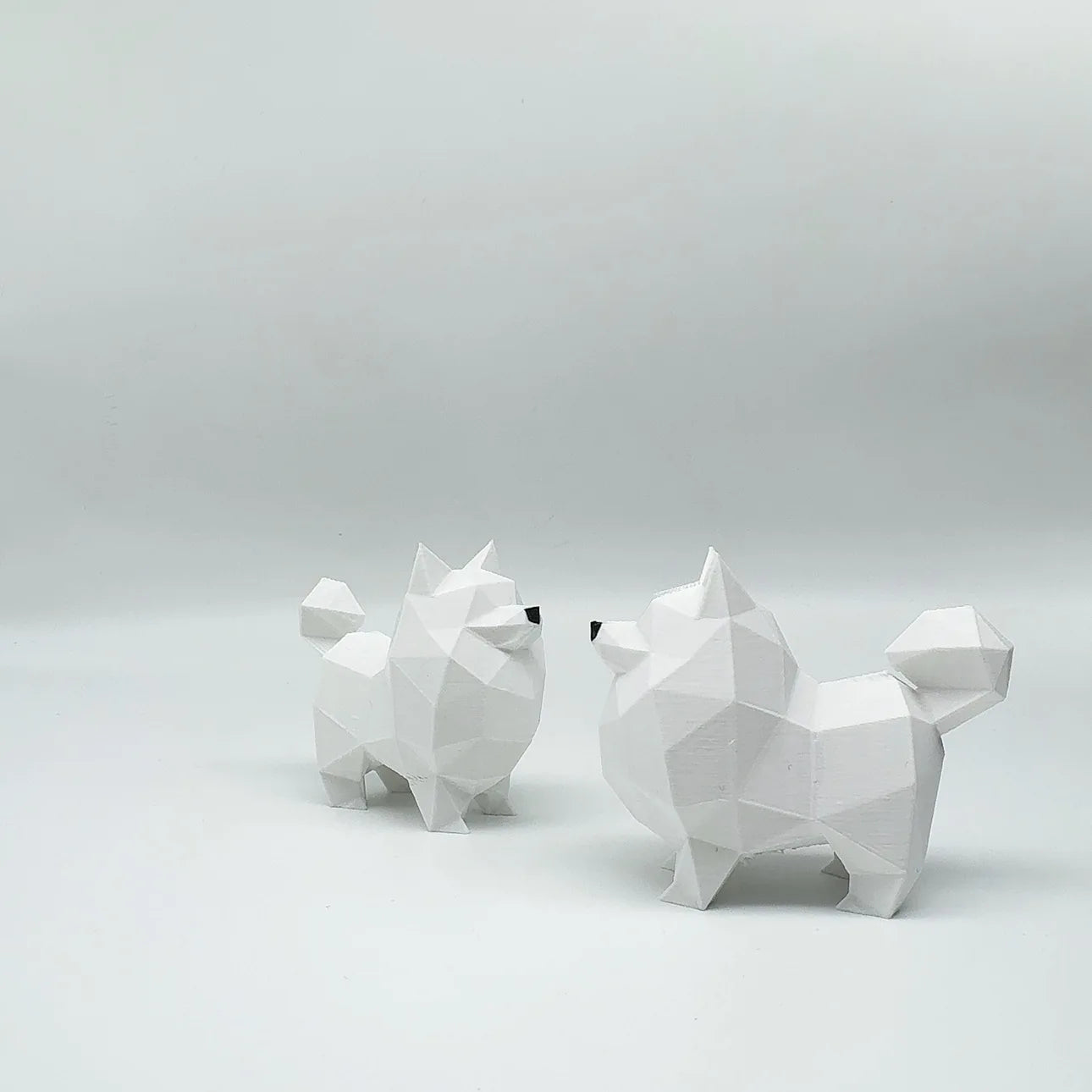 1 Piece 3D Printed Geometric Line Dog Statue - Durable Plastic Animal Ornaments, Indoor/Outdoor Desktop Office Garden Decor