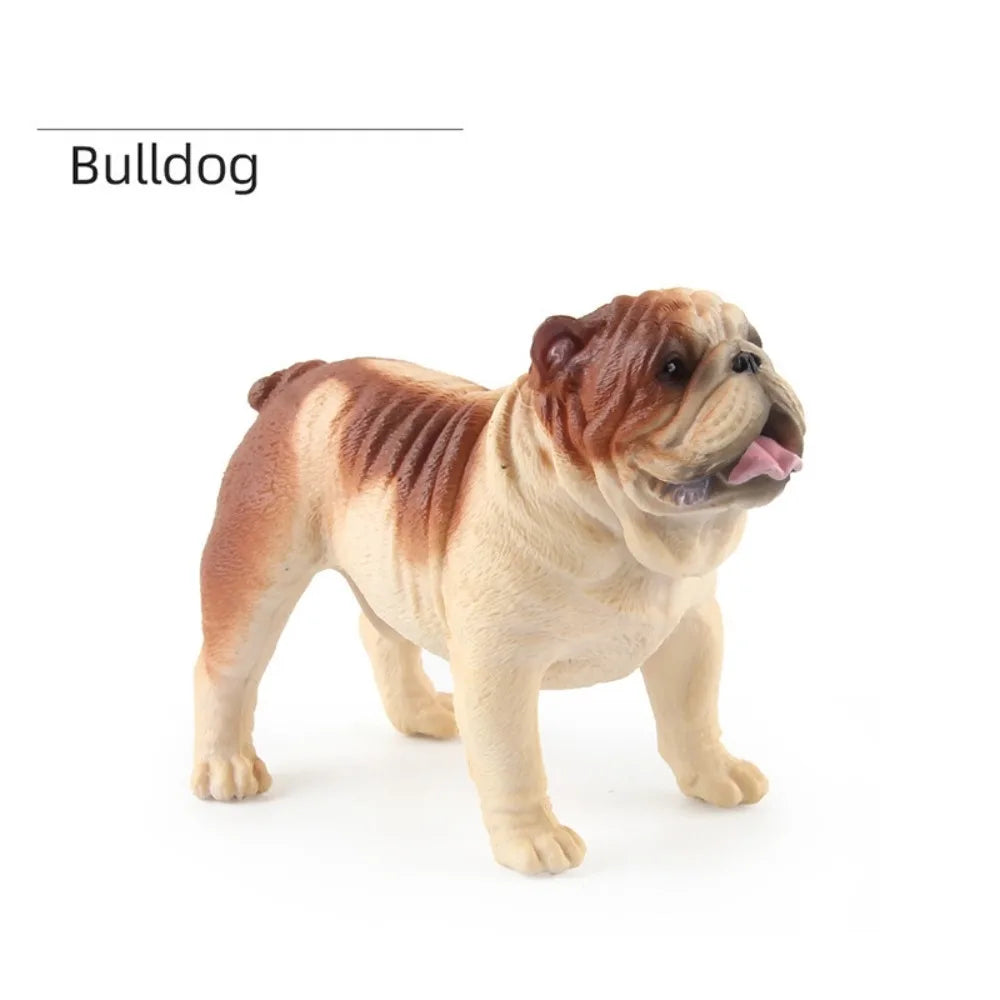 Children Educational Toys Simulation Dog Figurine Realistic Bulldog Miniature Animal Model Doberman Dachshund Home Decor