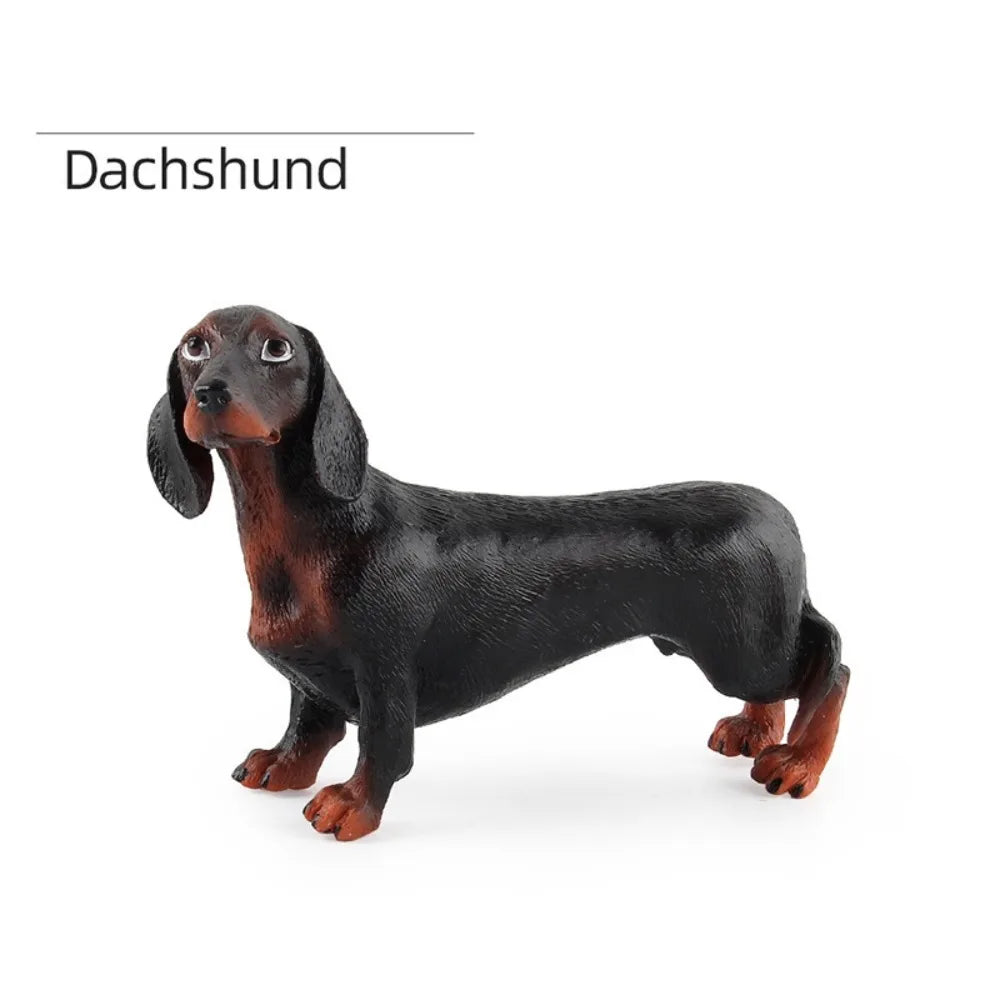Children Educational Toys Simulation Dog Figurine Realistic Bulldog Miniature Animal Model Doberman Dachshund Home Decor