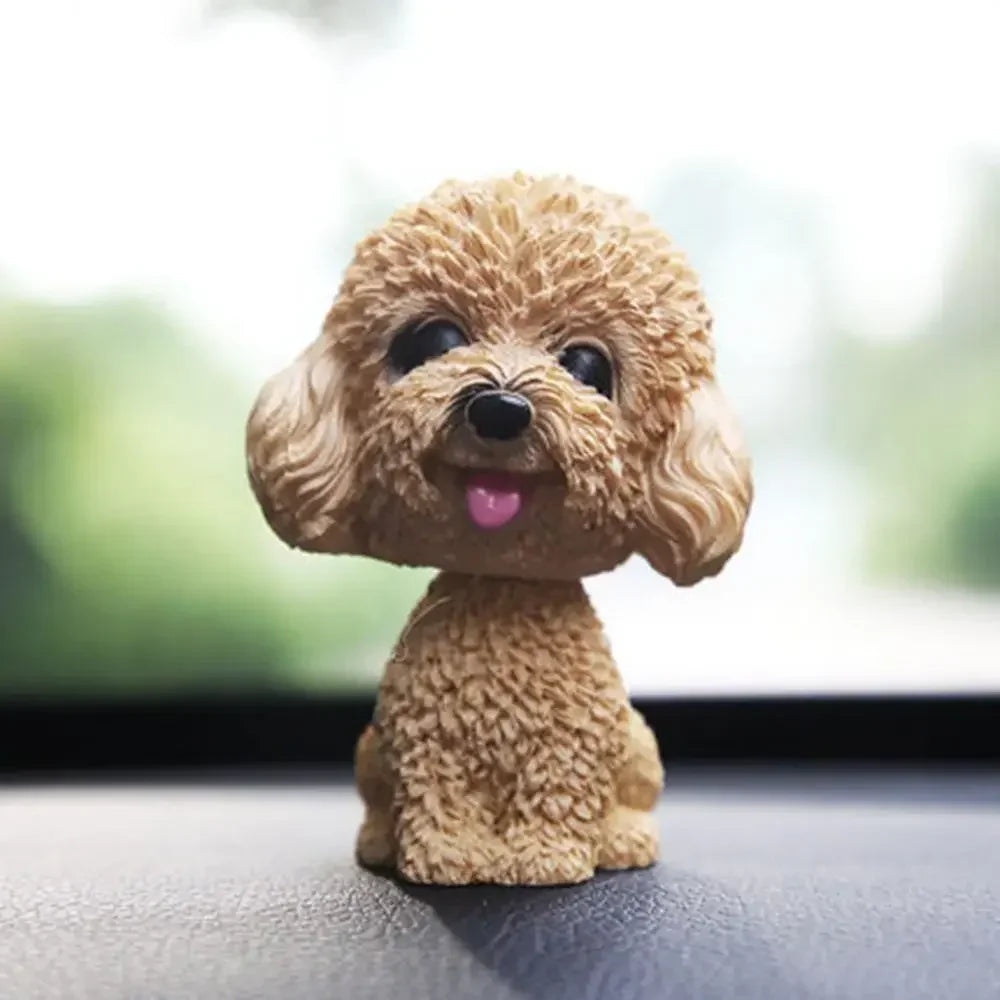 New Shaking Head Dog Ornament Cute Nodding Decoration Gift Car Interior Resin Dog Decoration