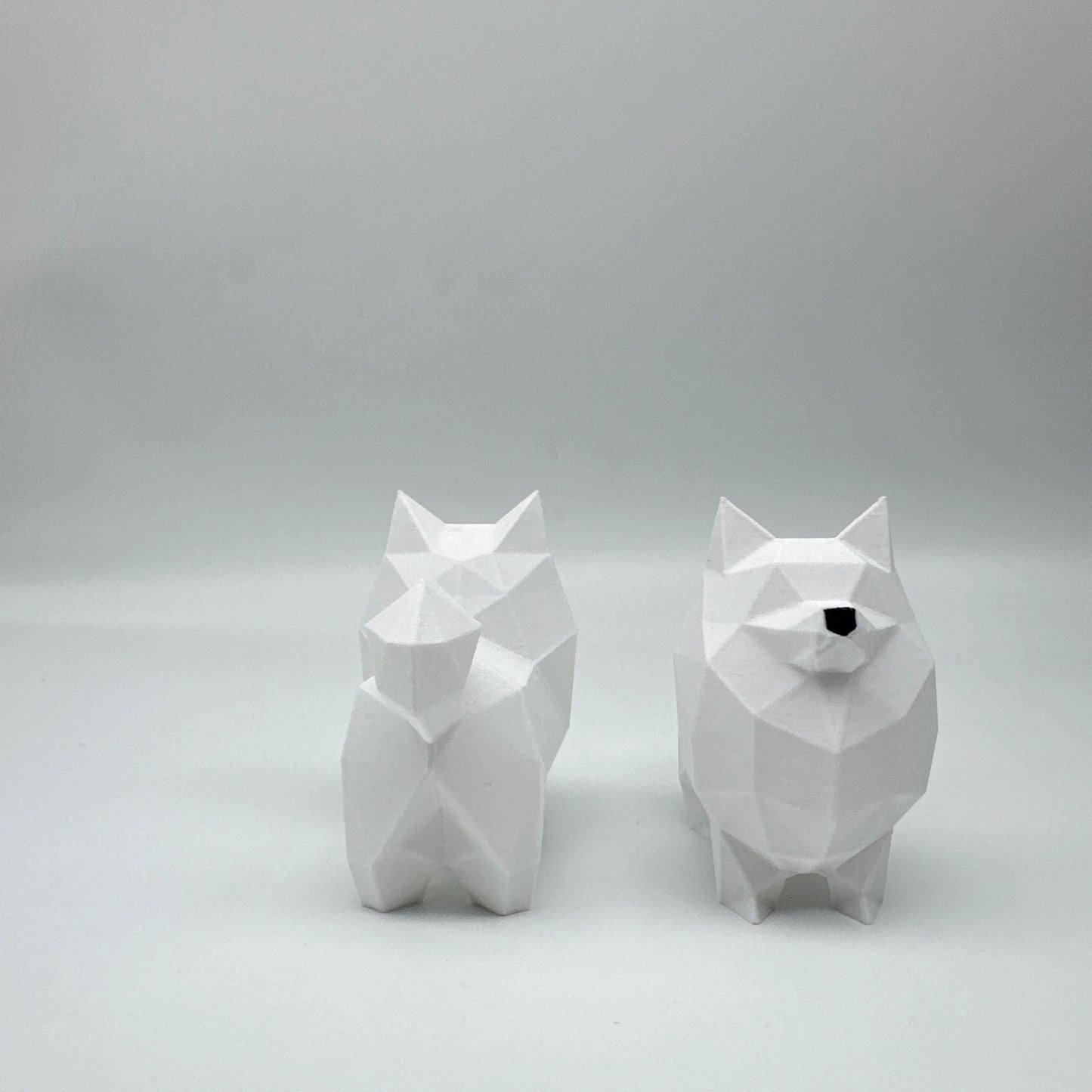 1 Piece 3D Printed Geometric Line Dog Statue - Durable Plastic Animal Ornaments, Indoor/Outdoor Desktop Office Garden Decor