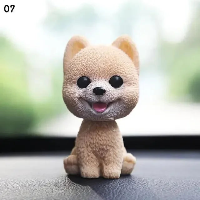 New Shaking Head Dog Ornament Cute Nodding Decoration Gift Car Interior Resin Dog Decoration