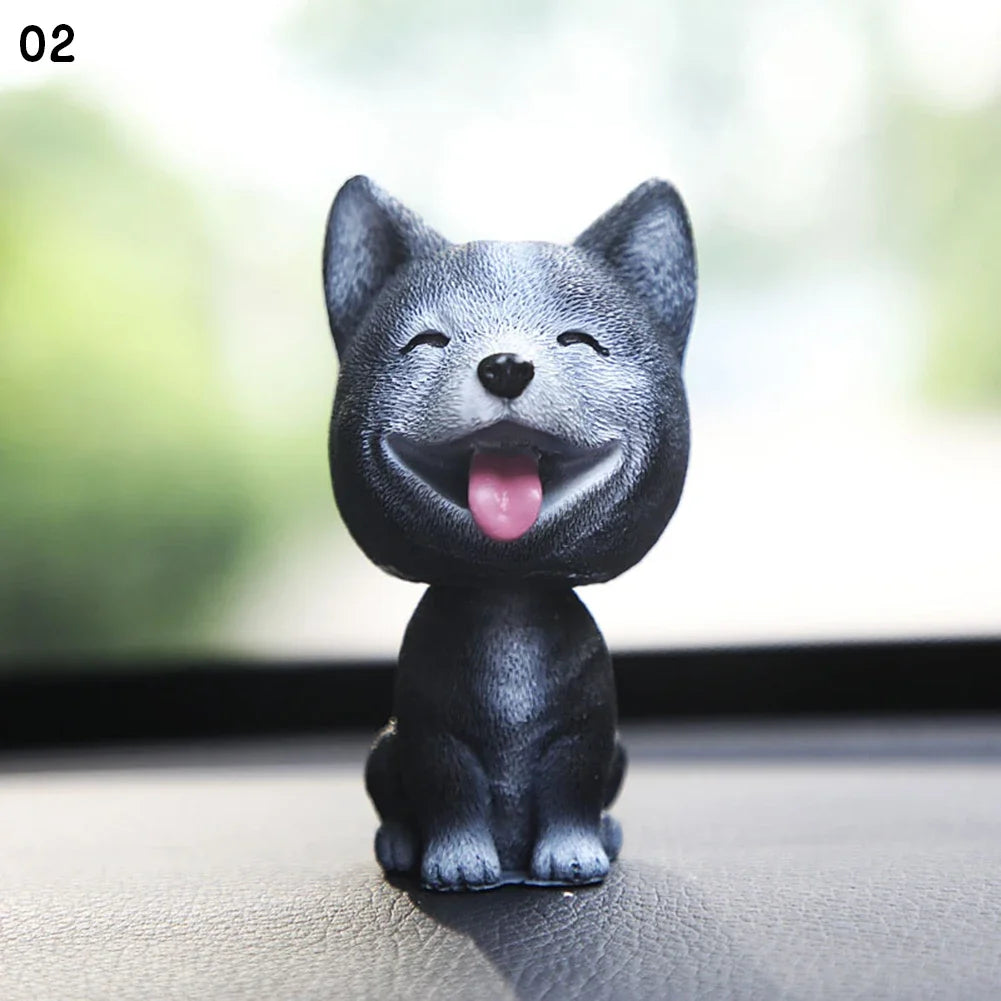 New Shaking Head Dog Ornament Cute Nodding Decoration Gift Car Interior Resin Dog Decoration