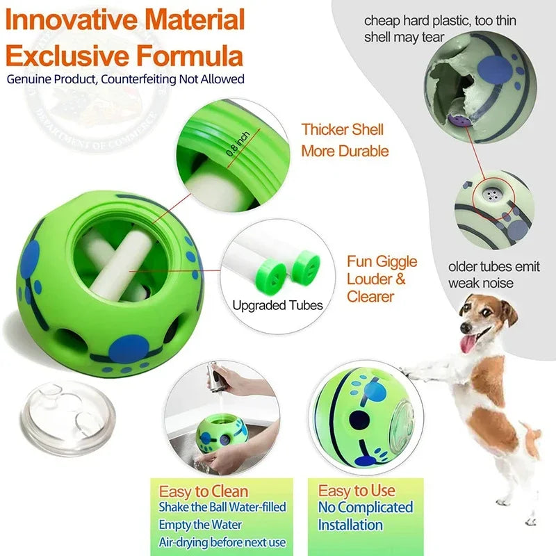 Dog Vocal Interactive Toy Leaky Food Ball Relieve Boredom Grinding Tooth Resistant Leaky Foods Toys Pet Products Supplies