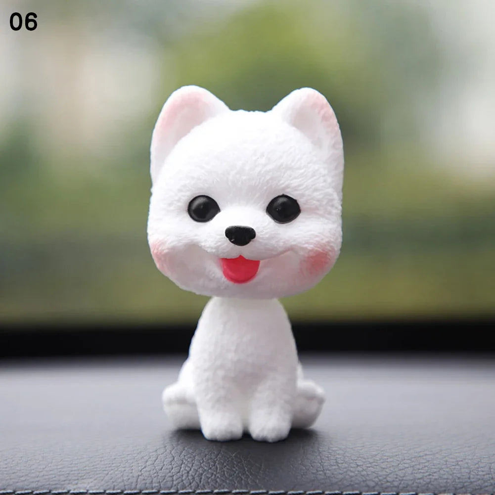 New Shaking Head Dog Ornament Cute Nodding Decoration Gift Car Interior Resin Dog Decoration