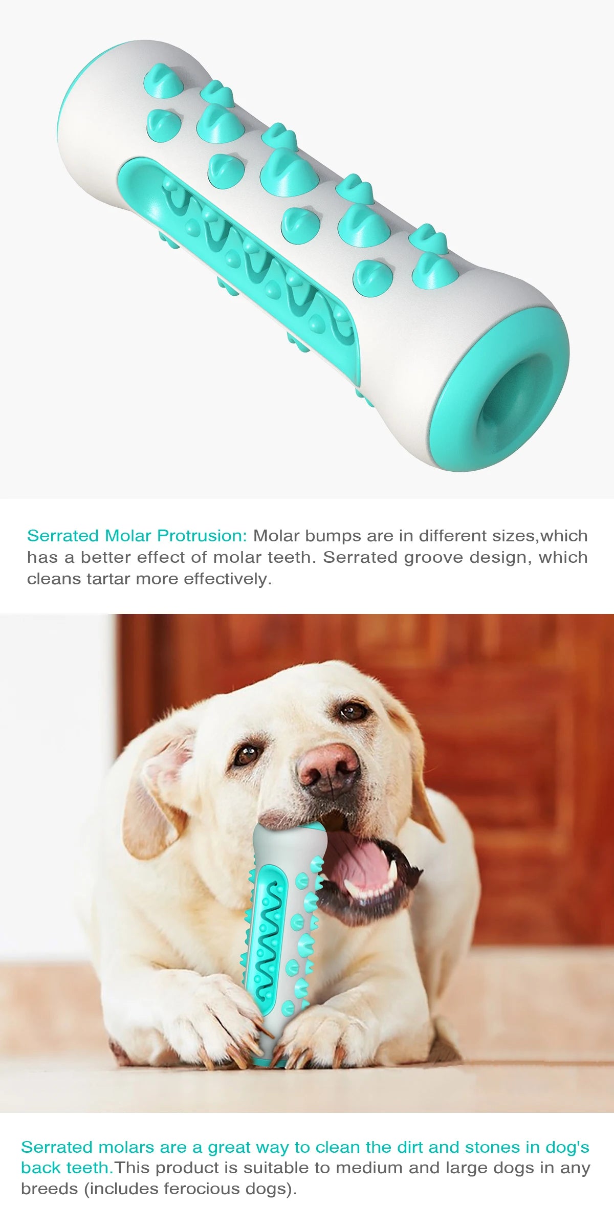 Dog Chew Toy for Large Small Dogs Pet Food Feeder Treat Dispenser Tooth Clean Interactive Training Toy Bulldog Labrador Supplies