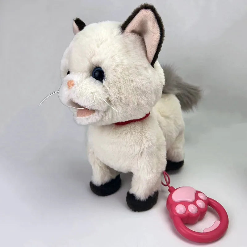 Robot Dog Interactive Sound Control Cat Lick Tongue Electronic Plush Puppy Toys Talk Bark Sing Song Music Animal For Kid Gifts