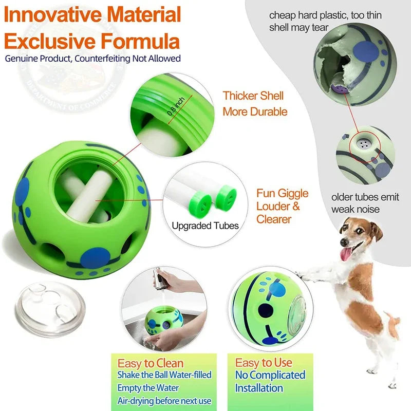 Dog Vocal Interactive Toy Leaky Food Ball Relieve Boredom Grinding Tooth Resistant Leaky Foods Toys Pet Products Supplies