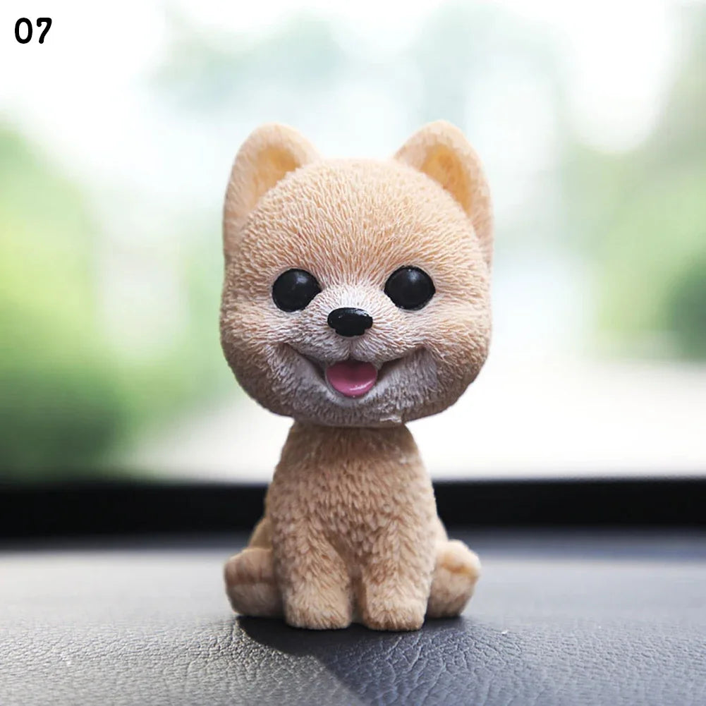 New Shaking Head Dog Ornament Cute Nodding Decoration Gift Car Interior Resin Dog Decoration