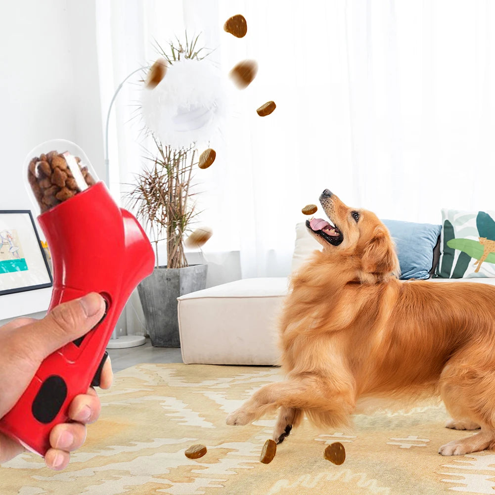 Dog Food Training Equipment Portable Interactive Treat Pet Food Dispenser Launcher Gun Pet Snack Feeder Tool Pets Supplies