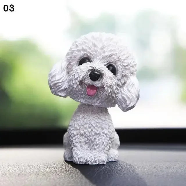 New Shaking Head Dog Ornament Cute Nodding Decoration Gift Car Interior Resin Dog Decoration