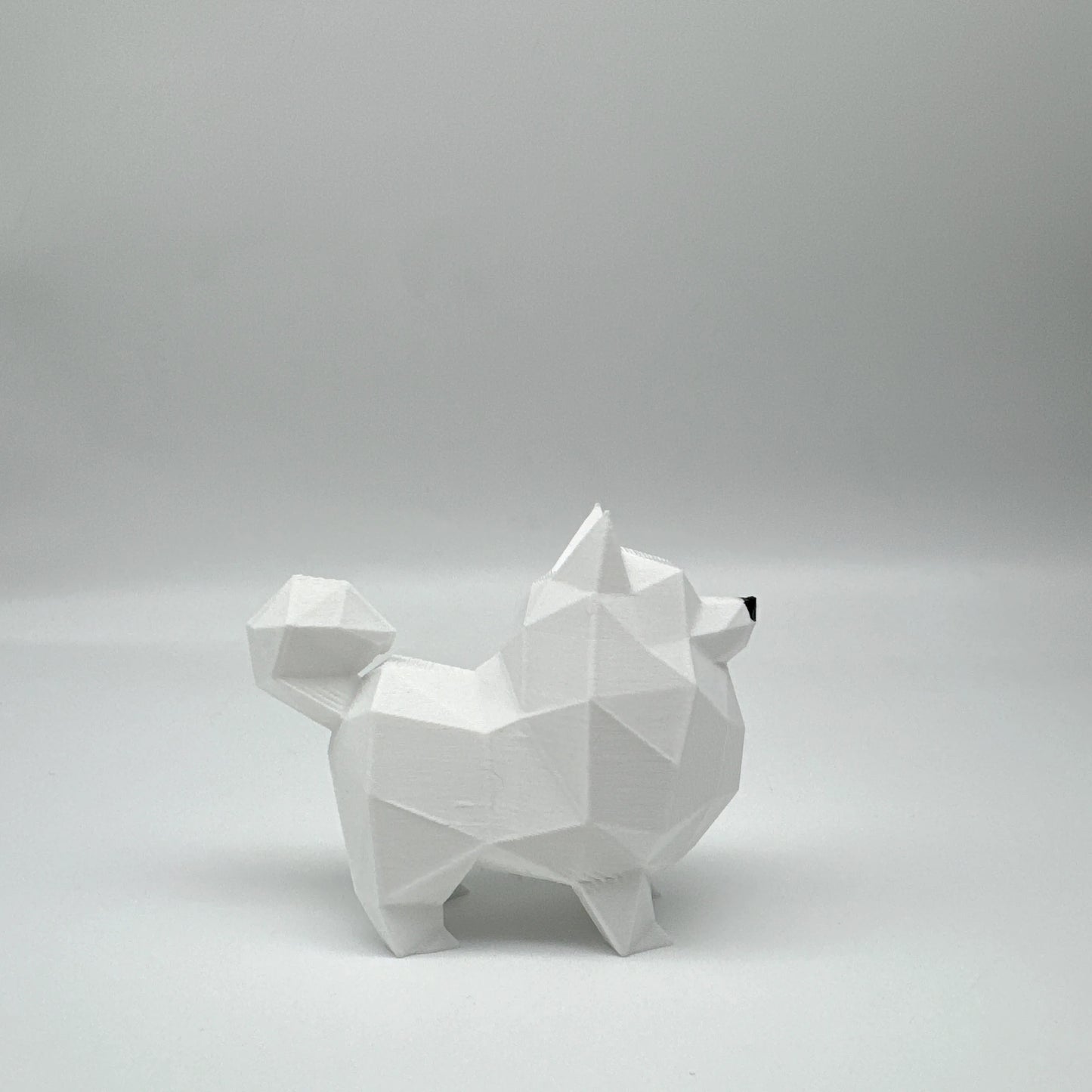 1 Piece 3D Printed Geometric Line Dog Statue - Durable Plastic Animal Ornaments, Indoor/Outdoor Desktop Office Garden Decor