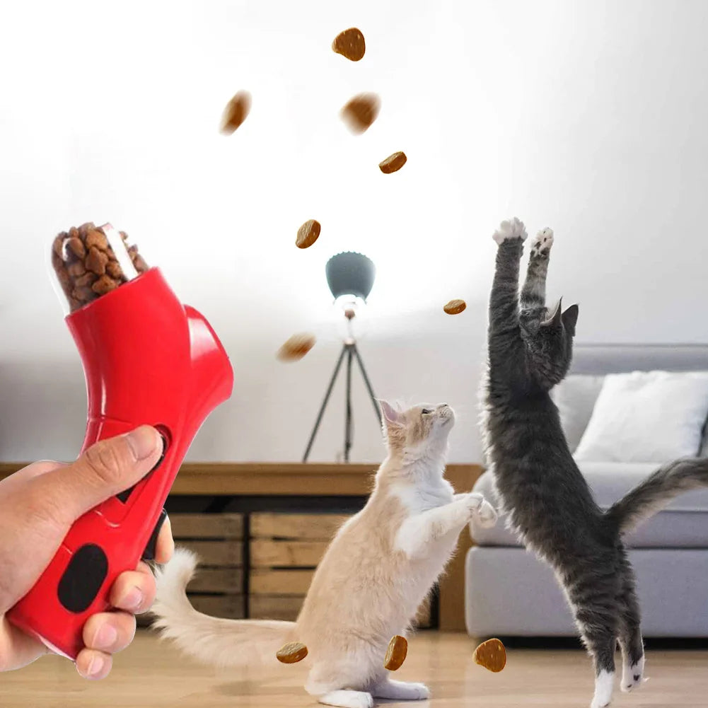 Dog Food Training Equipment Portable Interactive Treat Pet Food Dispenser Launcher Gun Pet Snack Feeder Tool Pets Supplies