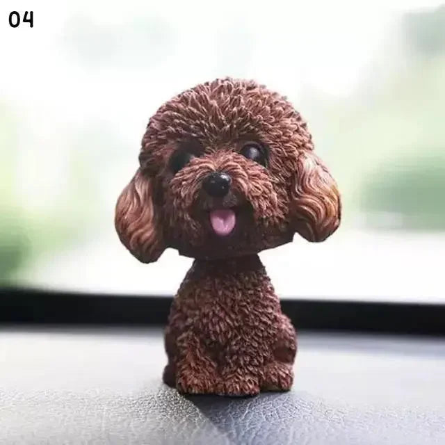 New Shaking Head Dog Ornament Cute Nodding Decoration Gift Car Interior Resin Dog Decoration