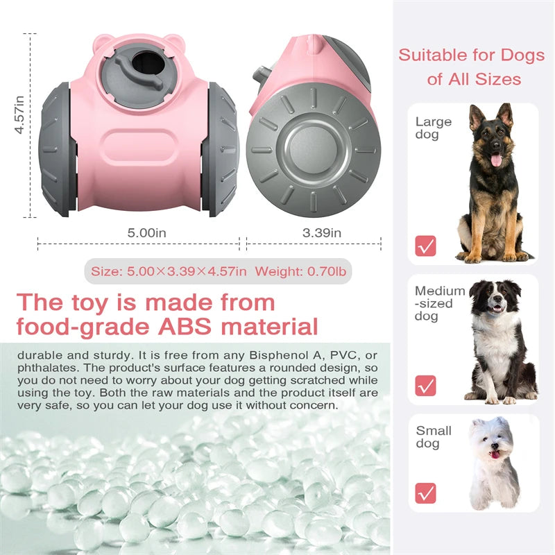 Dog Slow Feeder Toys Interactive Puzzle Durable Dog Food Dispenser Mental Treat Stimulation Chase Rolling Puppy Toy Pet Supplies