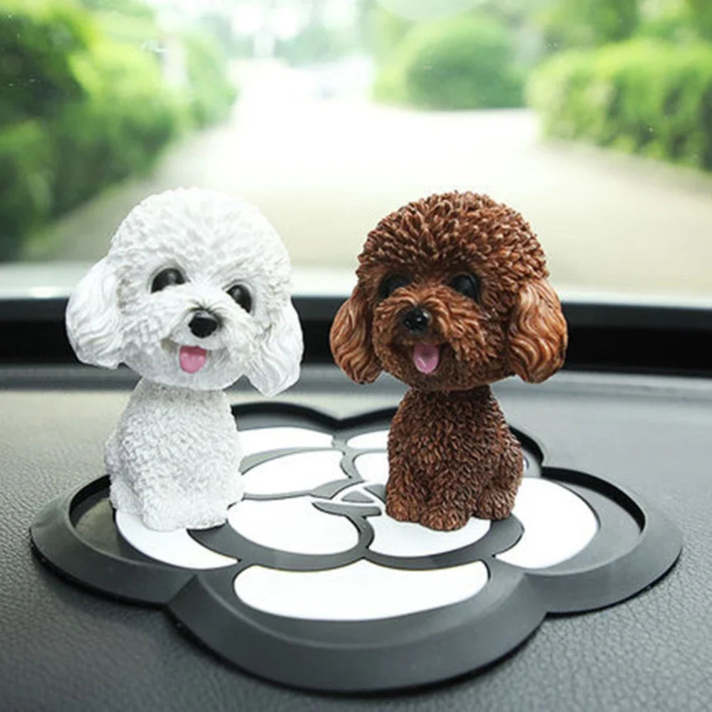 New Shaking Head Dog Ornament Cute Nodding Decoration Gift Car Interior Resin Dog Decoration