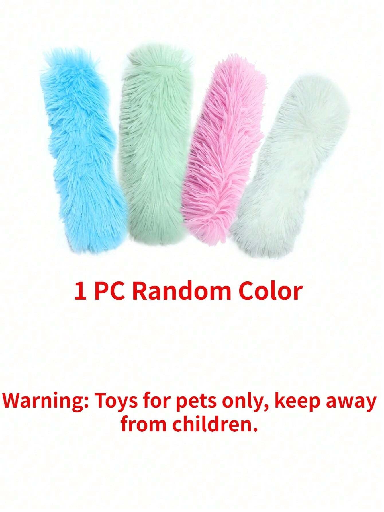 1Pc Random Color Plush Pet Self-Entertaining Soft Long Fur Cat Toy Decorative Pillow Pet Supplies