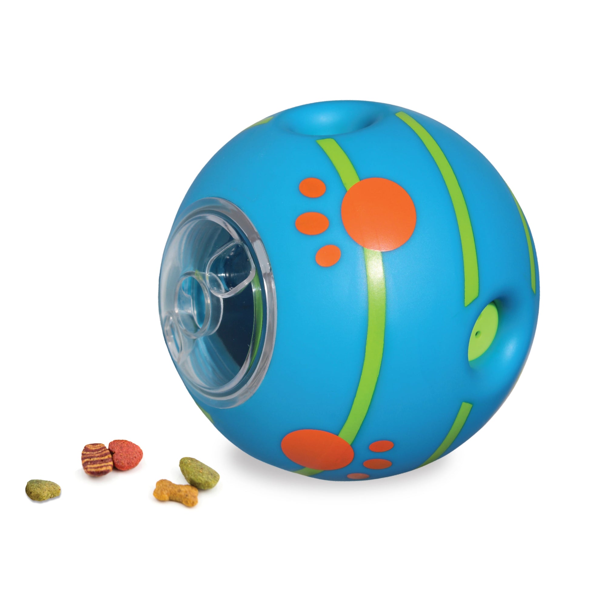 Wobble Wag Giggle Treat Ball, Interactive Dog Toy & Treat Dispenser, Blue
