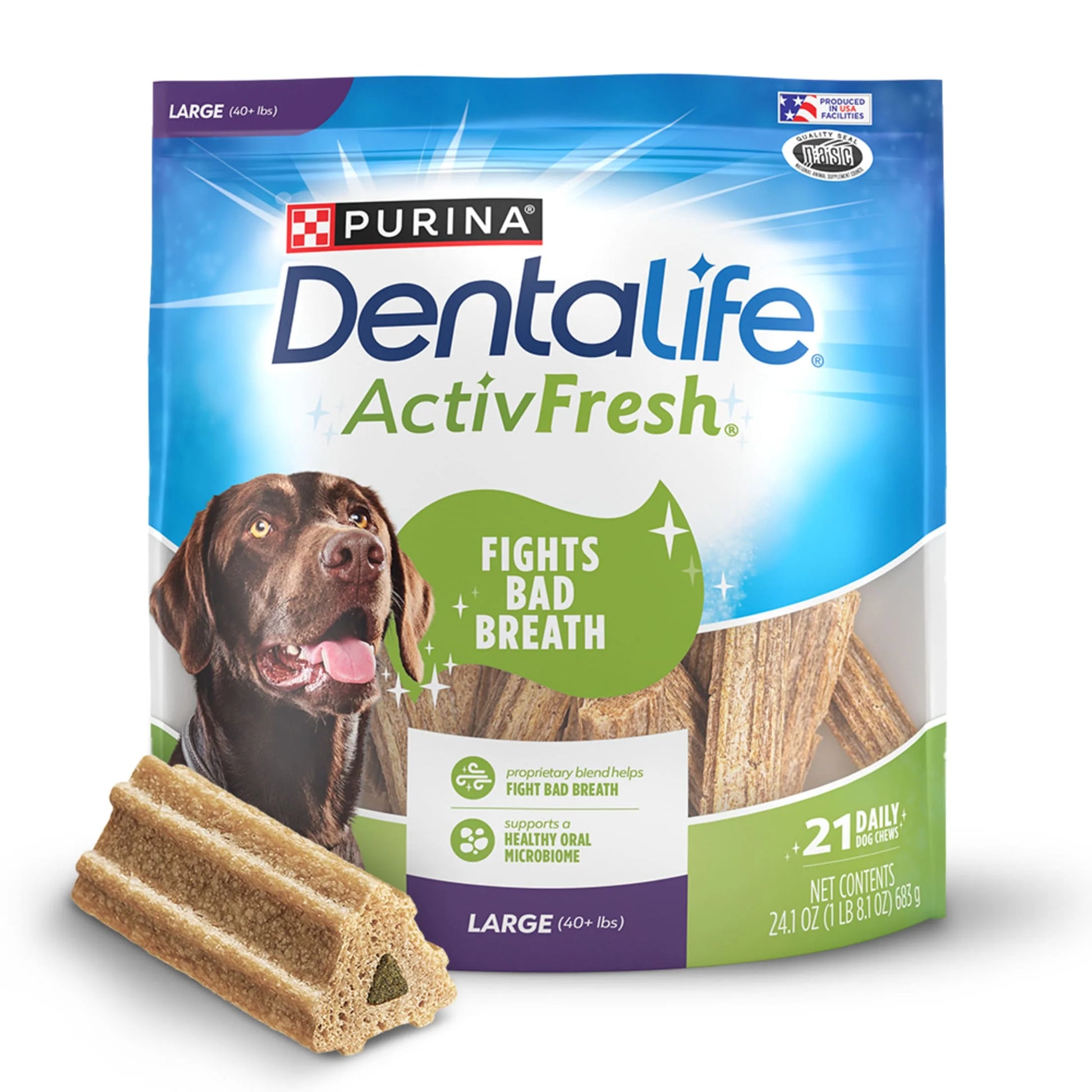 Purina  Activfresh Chicken Flavor Large Breed Adult Dog Dental Chews 
